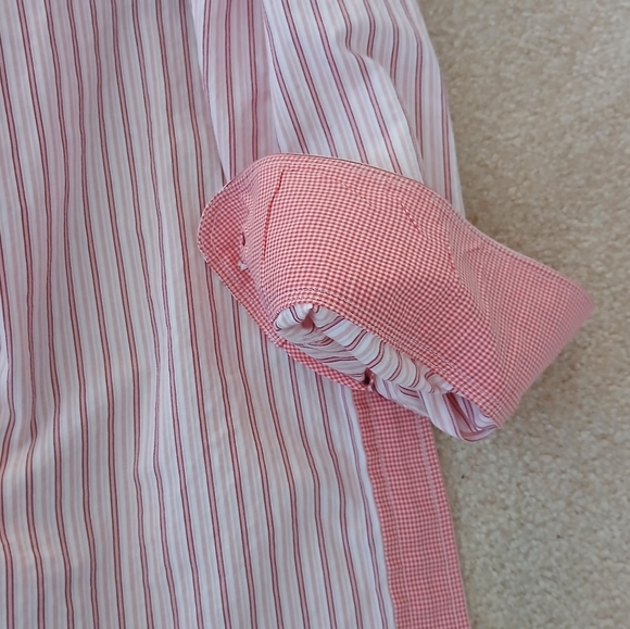 Tommy Bahama Jeans Mens Size L Pink Striped  Modern Fit Long Sleeve Shirt FL - Picture 9 of 9
